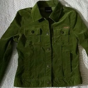 XS cordoroy green short jacket